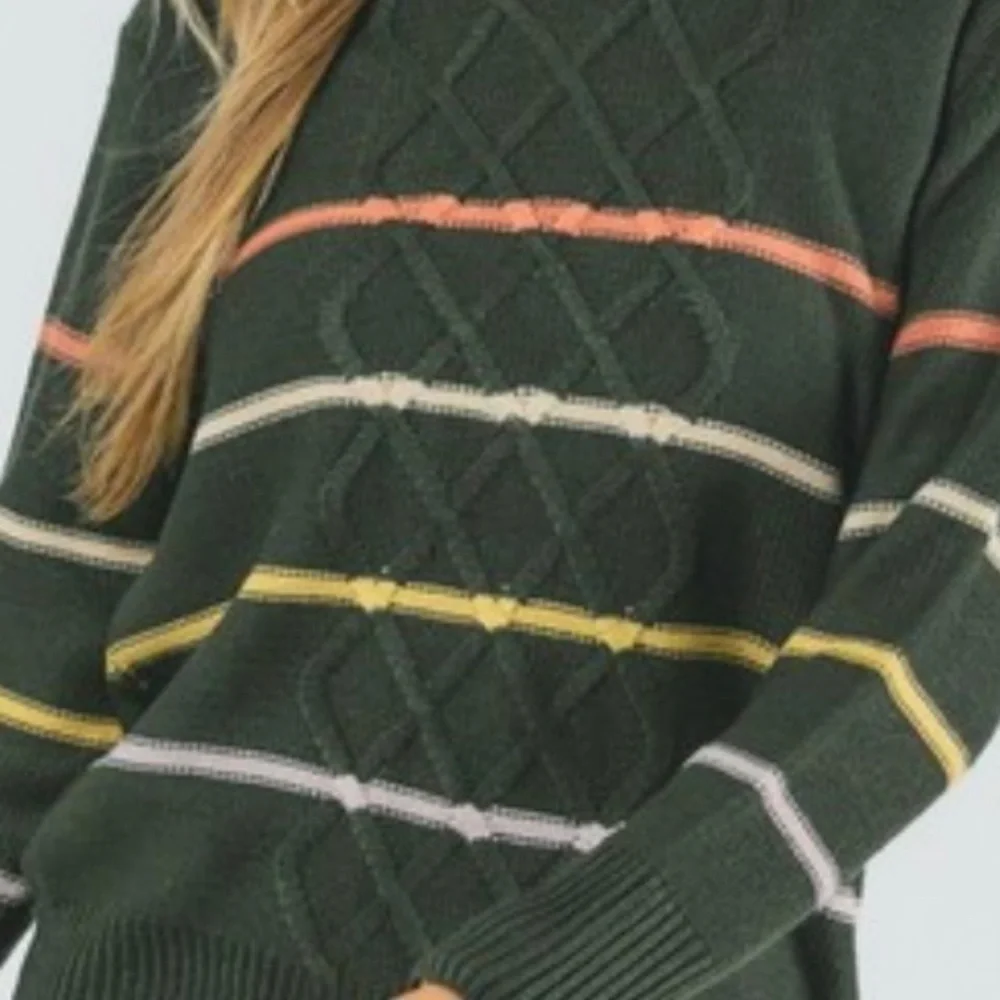 STRIPE CREW NECK SWEATER - Picture 7 of 14